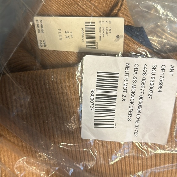 NWT! Anthro The Thea Twofer Sweater Dress: Short-Sleeve Mini Edition - 2X🟤 - Picture 8 of 8